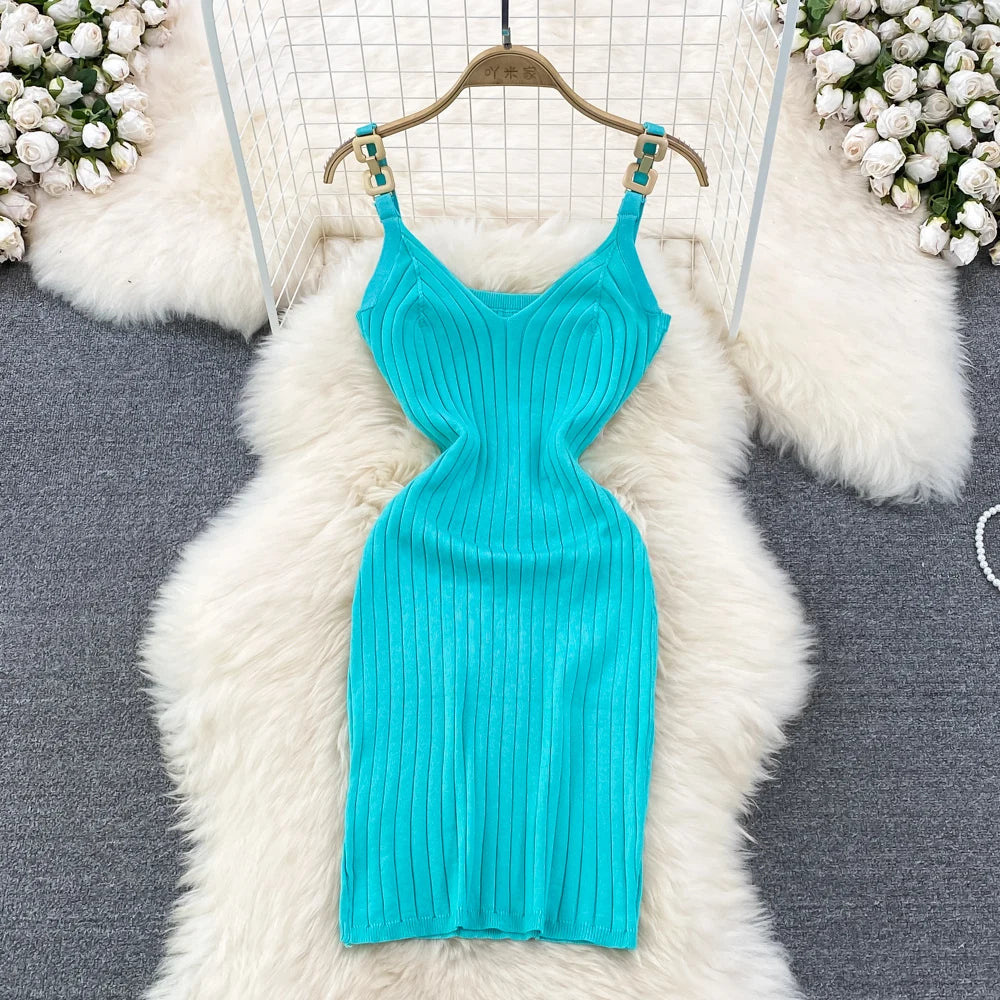 Off Shoulder Sexy Bodycon Dress Backless Chic Crochet Dresses Party Club Elegant Robe Korean Fashion Women Vintage Vestidos Y2k